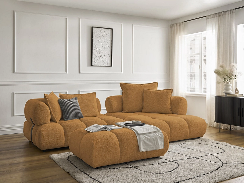 Ecksofa mit Hocker BOBOCHIC ALYA