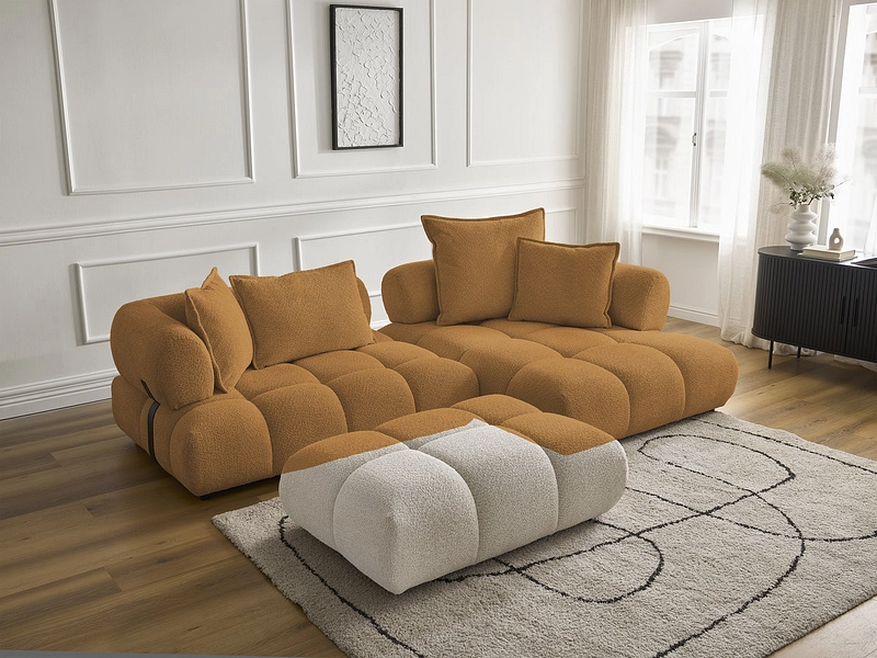 Ecksofa mit Hocker BOBOCHIC ALYA