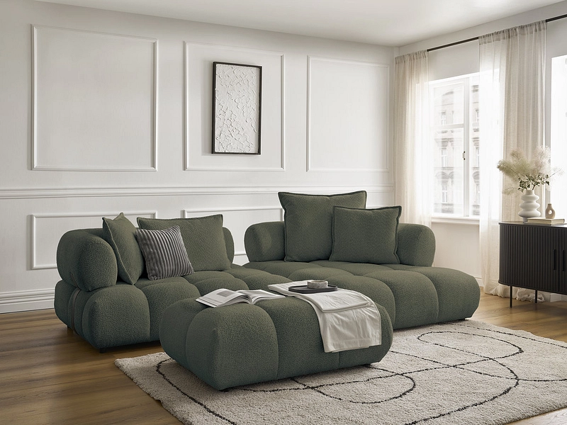 Ecksofa mit Hocker BOBOCHIC ALYA