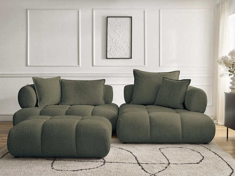 Ecksofa mit Hocker BOBOCHIC ALYA