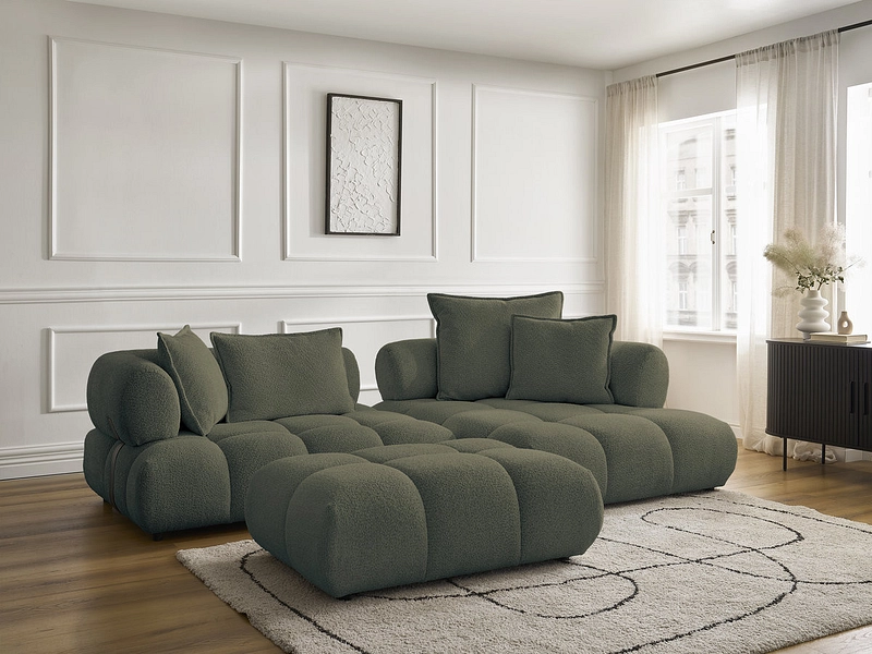Ecksofa mit Hocker BOBOCHIC ALYA