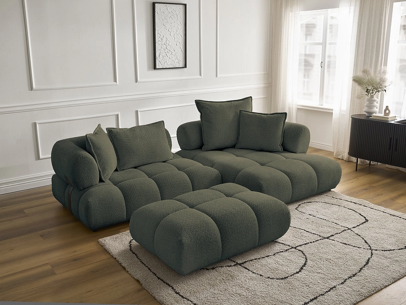 Ecksofa mit Hocker BOBOCHIC ALYA