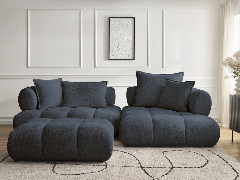 Ecksofa mit Hocker BOBOCHIC ALYA Ecksofa mit Hocker BOBOCHIC ALYA