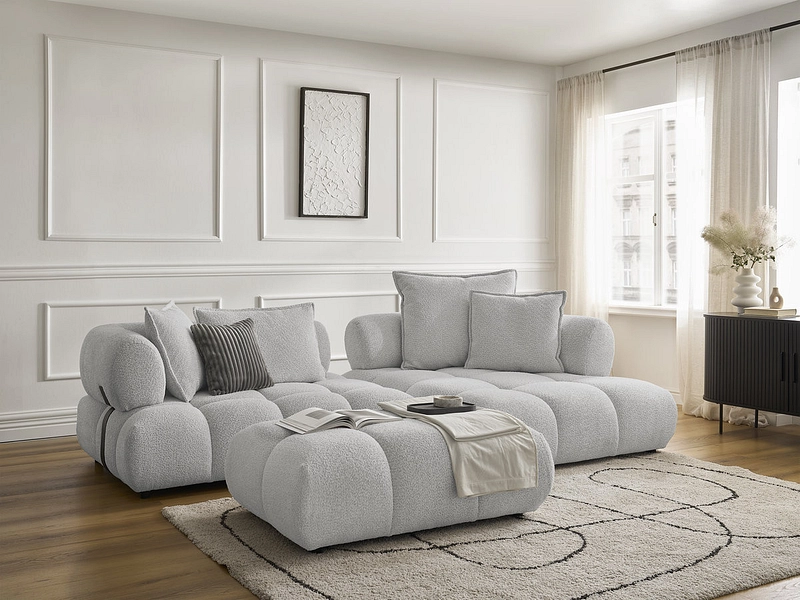 Ecksofa mit Hocker BOBOCHIC ALYA Ecksofa mit Hocker BOBOCHIC ALYA