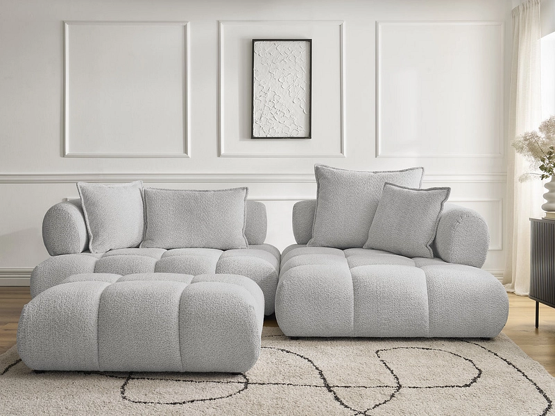 Ecksofa mit Hocker BOBOCHIC ALYA Ecksofa mit Hocker BOBOCHIC ALYA