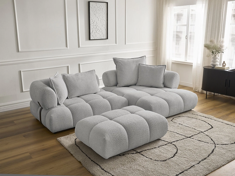 Ecksofa mit Hocker BOBOCHIC ALYA Ecksofa mit Hocker BOBOCHIC ALYA