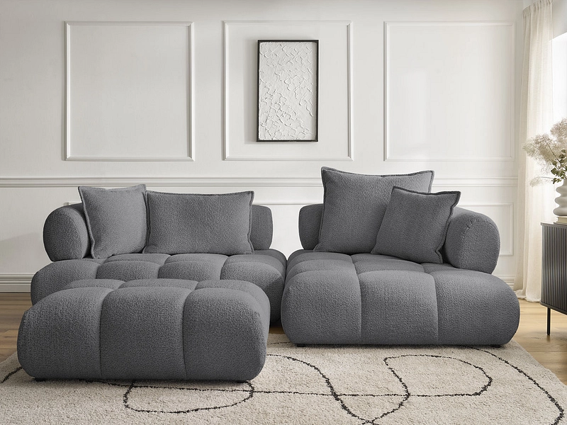 Ecksofa mit Hocker BOBOCHIC ALYA Ecksofa mit Hocker BOBOCHIC ALYA