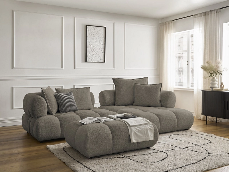 Ecksofa mit Hocker BOBOCHIC ALYA Ecksofa mit Hocker BOBOCHIC ALYA