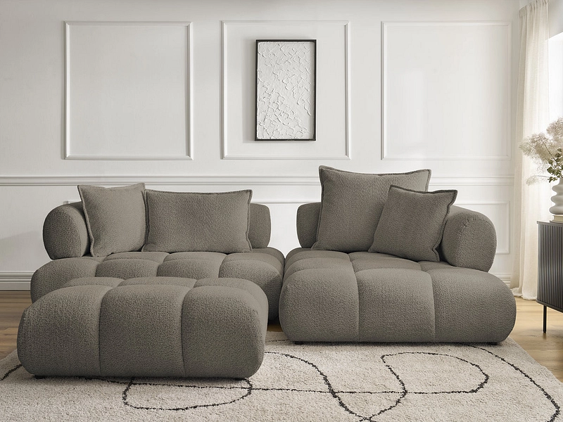 Ecksofa mit Hocker BOBOCHIC ALYA Ecksofa mit Hocker BOBOCHIC ALYA