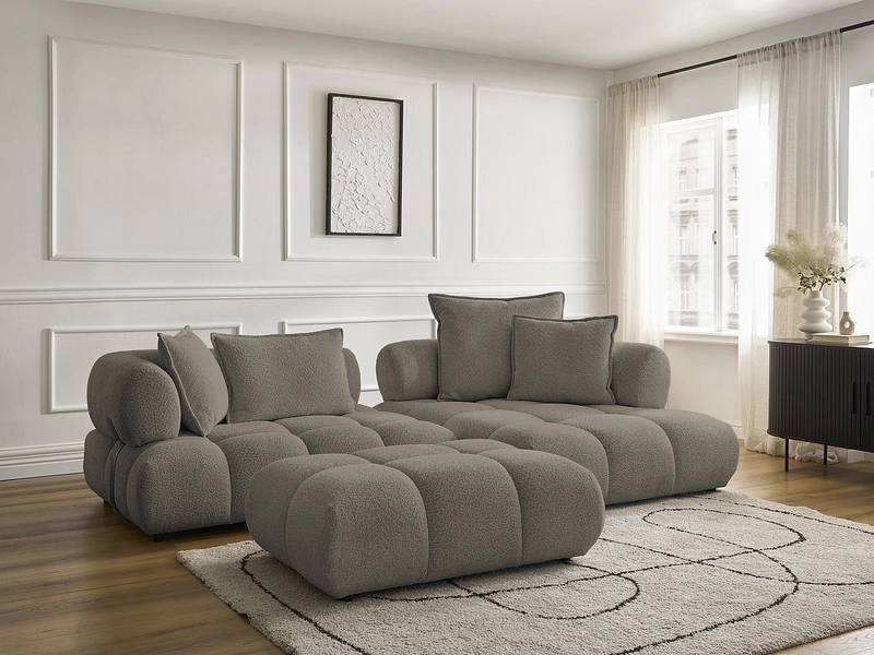 Ecksofa mit Hocker BOBOCHIC ALYA Ecksofa mit Hocker BOBOCHIC ALYA