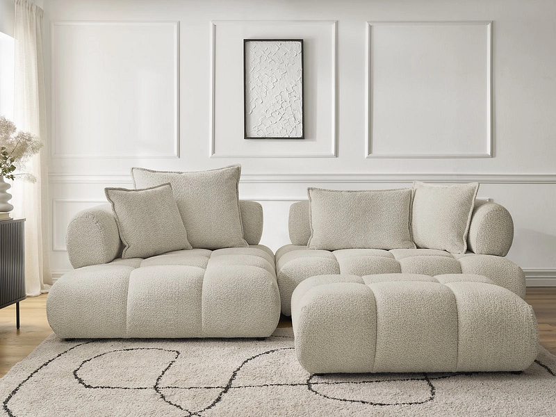 Ecksofa mit Hocker BOBOCHIC ALYA Ecksofa mit Hocker BOBOCHIC ALYA