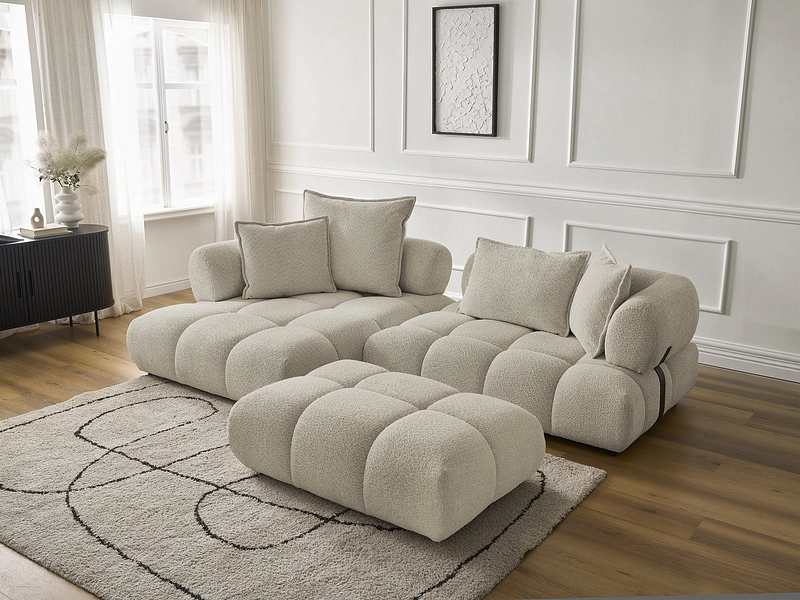 Ecksofa mit Hocker BOBOCHIC ALYA Ecksofa mit Hocker BOBOCHIC ALYA