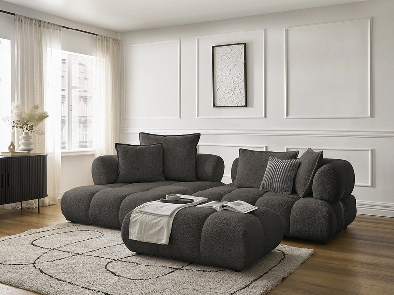 Ecksofa mit Hocker BOBOCHIC ALYA