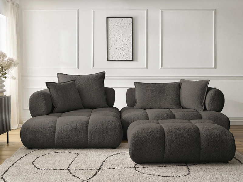 Ecksofa mit Hocker BOBOCHIC ALYA