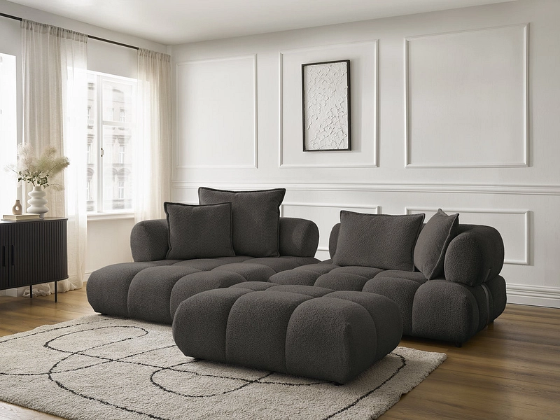 Ecksofa mit Hocker BOBOCHIC ALYA