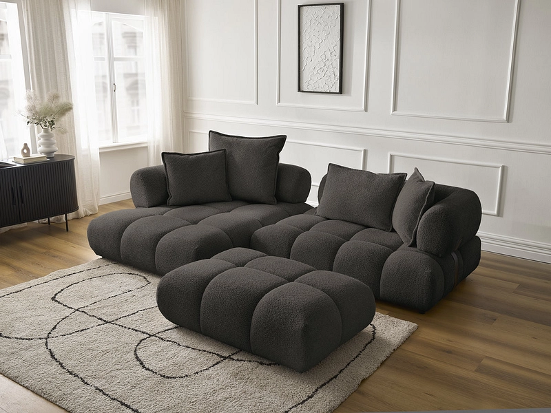 Ecksofa mit Hocker BOBOCHIC ALYA