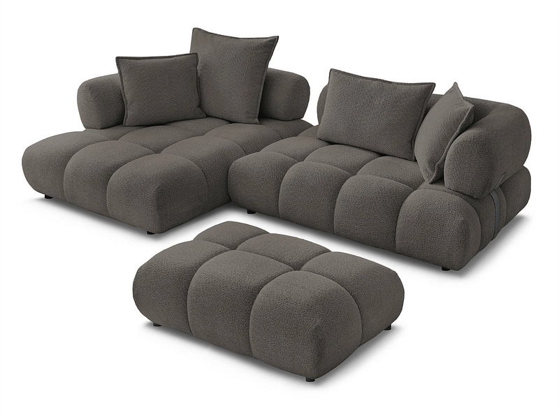 Ecksofa mit Hocker BOBOCHIC ALYA