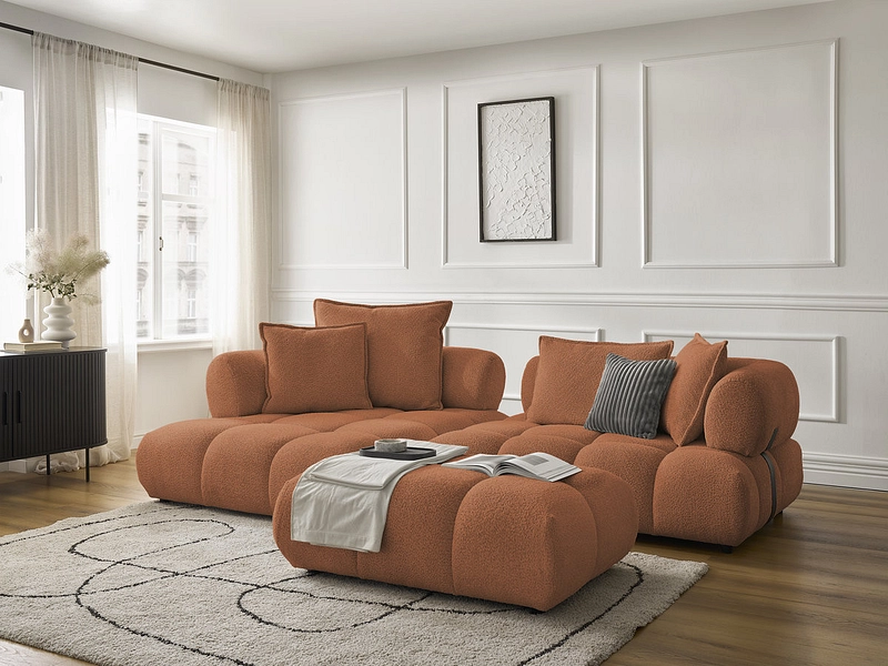 Ecksofa mit Hocker BOBOCHIC ALYA