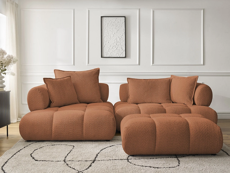 Ecksofa mit Hocker BOBOCHIC ALYA