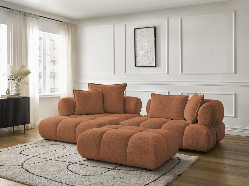 Ecksofa mit Hocker BOBOCHIC ALYA