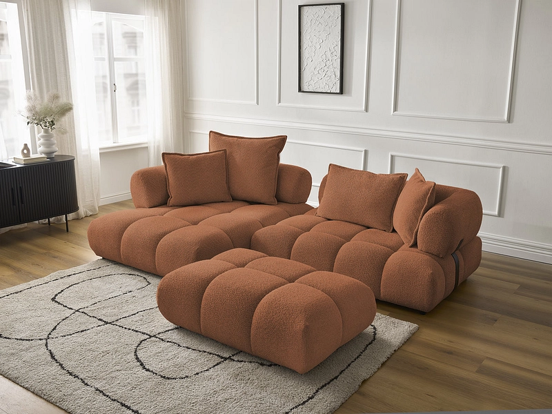 Ecksofa mit Hocker BOBOCHIC ALYA
