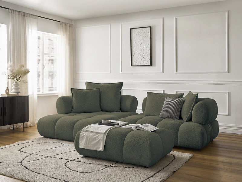 Ecksofa mit Hocker BOBOCHIC ALYA