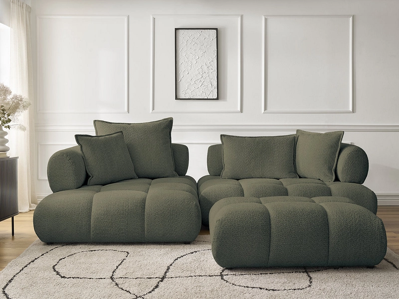 Ecksofa mit Hocker BOBOCHIC ALYA