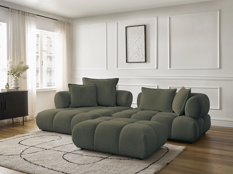 Ecksofa mit Hocker BOBOCHIC ALYA