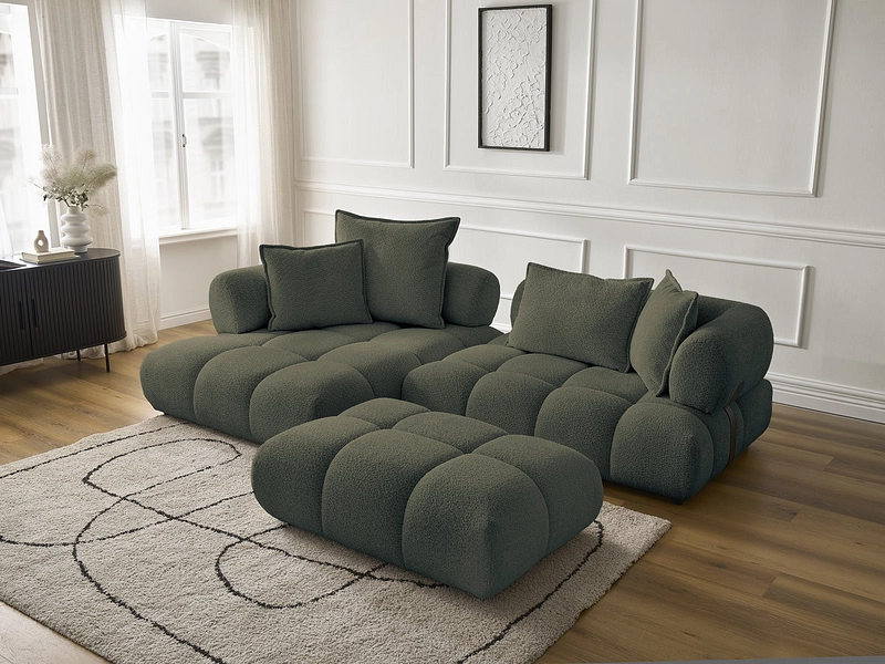 Ecksofa mit Hocker BOBOCHIC ALYA