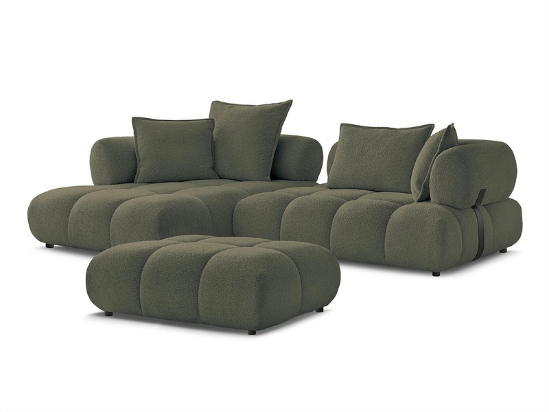 Ecksofa mit Hocker BOBOCHIC ALYA