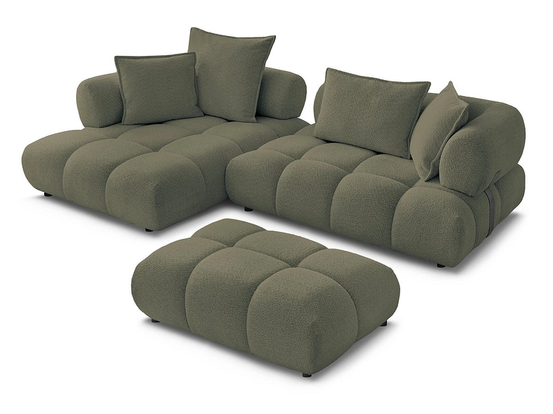 Ecksofa mit Hocker BOBOCHIC ALYA