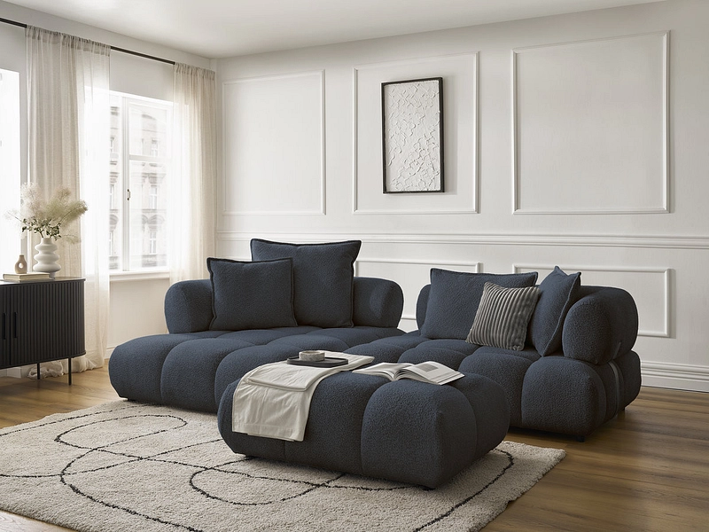Ecksofa mit Hocker BOBOCHIC ALYA