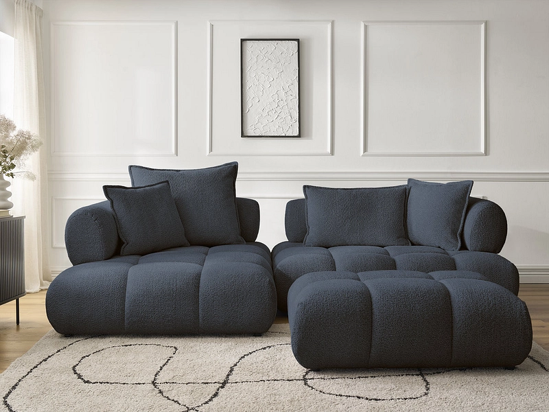 Ecksofa mit Hocker BOBOCHIC ALYA