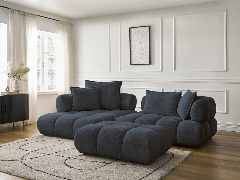 Ecksofa mit Hocker BOBOCHIC ALYA
