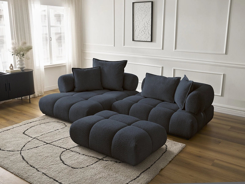 Ecksofa mit Hocker BOBOCHIC ALYA