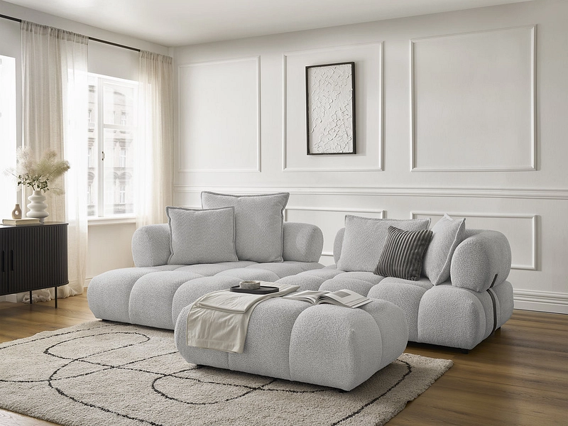 Ecksofa mit Hocker BOBOCHIC ALYA