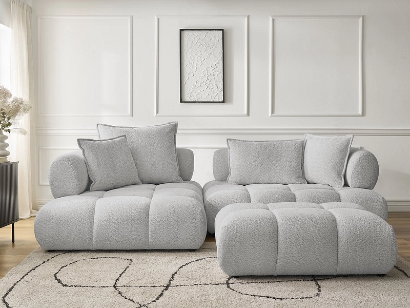 Ecksofa mit Hocker BOBOCHIC ALYA