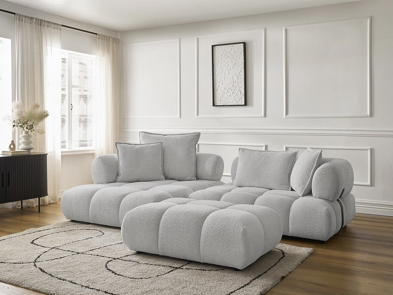 Ecksofa mit Hocker BOBOCHIC ALYA