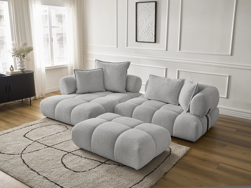 Ecksofa mit Hocker BOBOCHIC ALYA