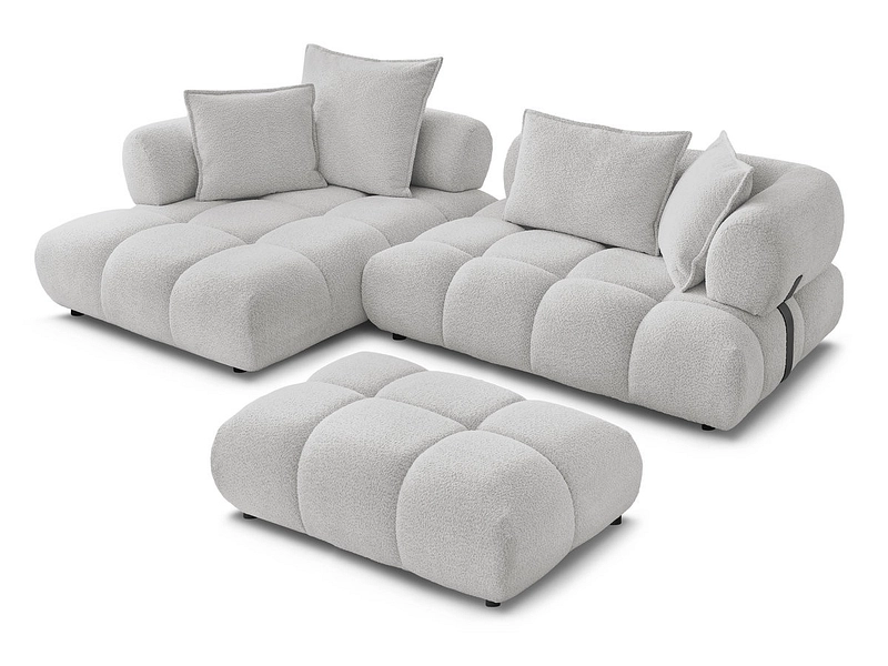Ecksofa mit Hocker BOBOCHIC ALYA