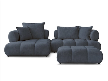 Ecksofa mit Hocker BOBOCHIC ALYA