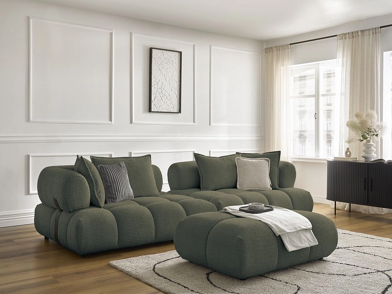 Divano con pouf BOBOCHIC ALYA Divano con pouf BOBOCHIC ALYA
