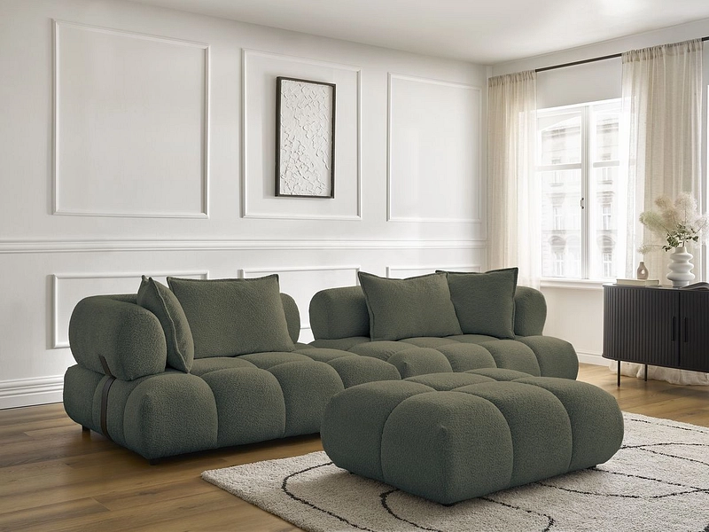 Divano con pouf BOBOCHIC ALYA Divano con pouf BOBOCHIC ALYA