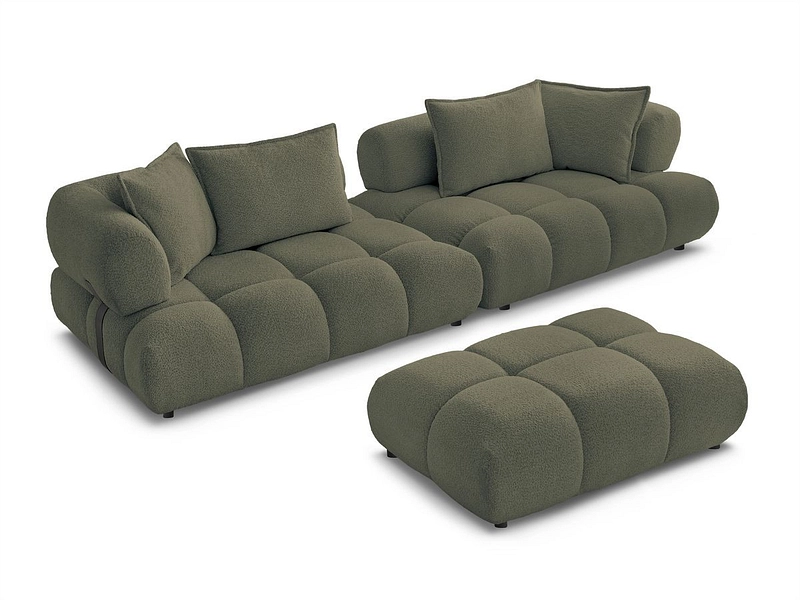 Divano con pouf BOBOCHIC ALYA Divano con pouf BOBOCHIC ALYA