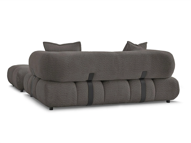 Canapé 2 places avec pouf BOBOCHIC ALYA