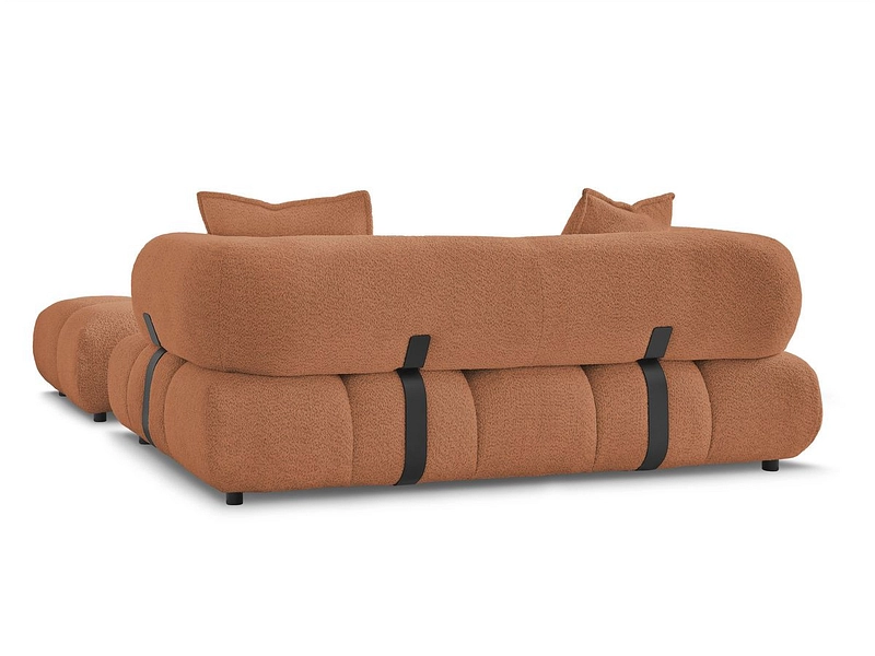 Canapé 2 places avec pouf BOBOCHIC ALYA