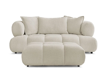 Canapé 2 places avec pouf BOBOCHIC ALYA