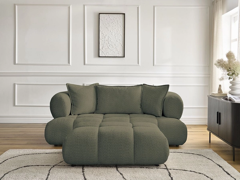 Canapé 2 places avec pouf BOBOCHIC ALYA Canapé 2 places avec pouf BOBOCHIC ALYA