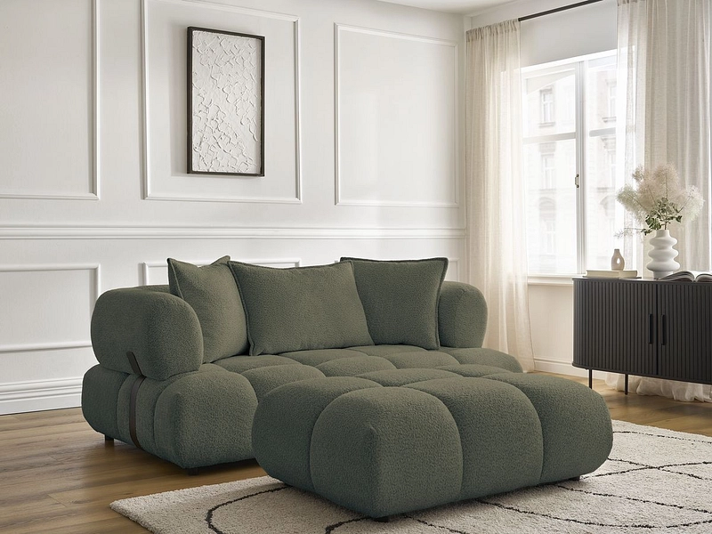 Canapé 2 places avec pouf BOBOCHIC ALYA Canapé 2 places avec pouf BOBOCHIC ALYA