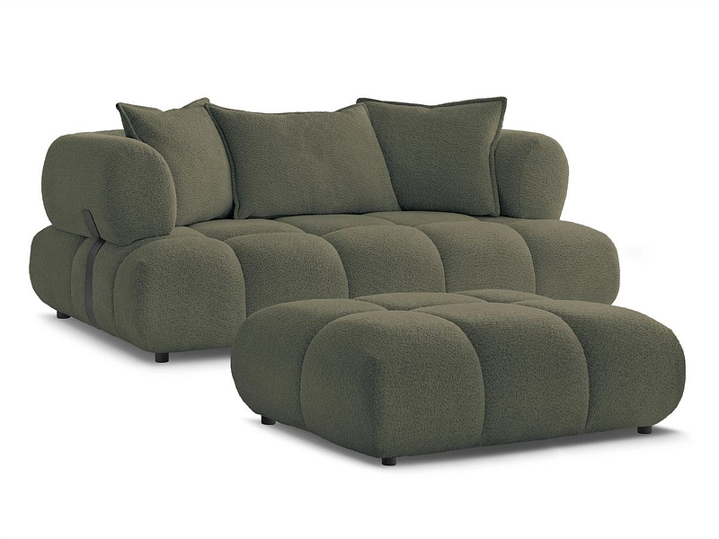 Canapé 2 places avec pouf BOBOCHIC ALYA Canapé 2 places avec pouf BOBOCHIC ALYA
